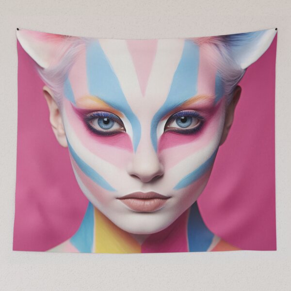 Item preview, Portrait of a Catwoman with fancy makeup and clothes designed and sold by anytka.