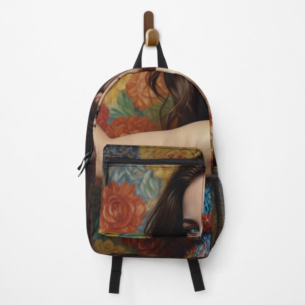 Item preview, Beautiful Female model against a floral patterned wall designed and sold by Vintage Designs +.