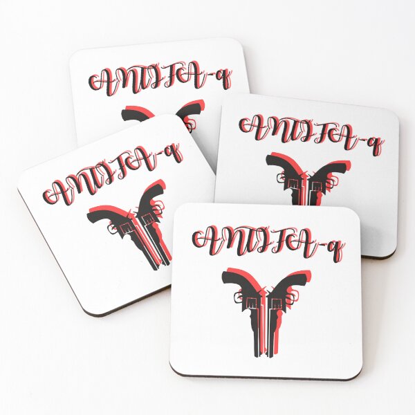 Item preview, Antifa, Antifa-q, antiracism, Guns, Pistols, designed and sold by Lunaria Arts.