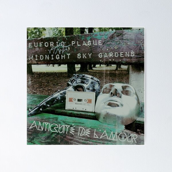 Item preview, Midnight Sky Gardens & Euforic Plague (TALKING SOUNDS) "antiquité de l'amour" album artwork designed and sold by HairyPotteryCo.
