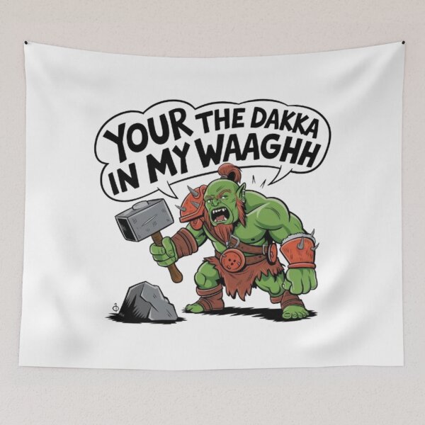 Item preview, Orc Warrior | Dakka and Waaagh Funny Gaming Design designed and sold by ArtsyElegance4U ⭐⭐⭐⭐⭐.