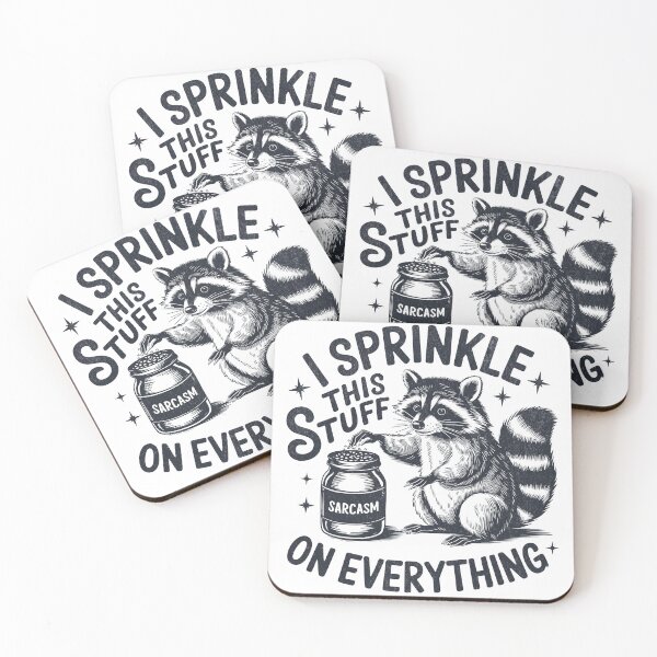 Item preview, I Sprinkle This Stuff On Everything - Vintage Graphic Raccoon designed and sold by BeansterNL.