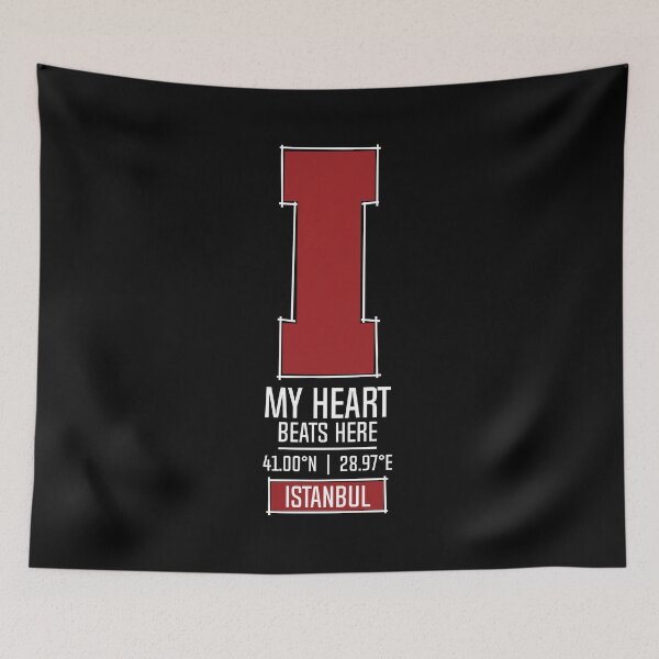 Item preview, ISTANBUL MY HEART BEATS HERE BLACK designed and sold by LMAGARMENTS.