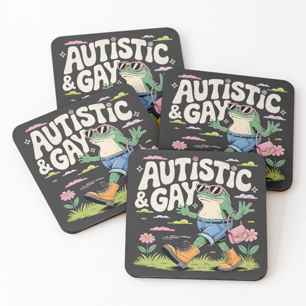 Item preview, Autistic and Gay - Funny Frog designed and sold by BeansterNL.