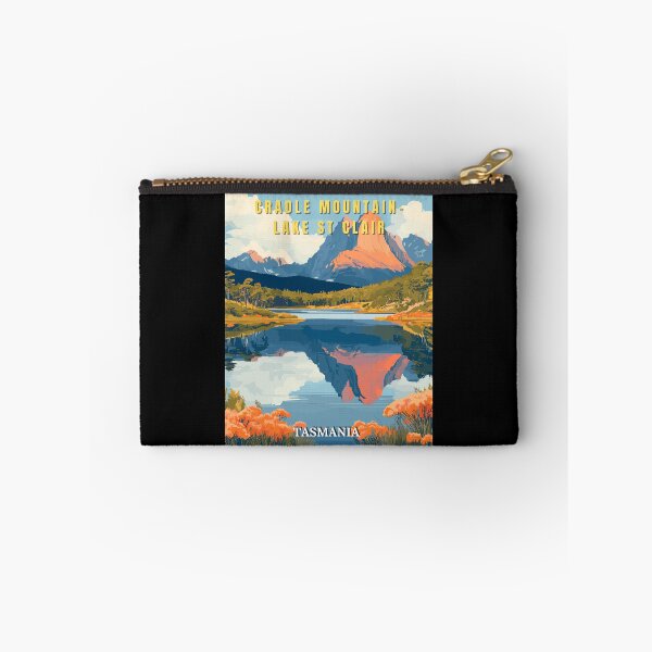 Item preview, Cradle Mountain-Lake St Clair National Park in Tasmania Retro Travel Art Landscape designed and sold by MaateoDesign.