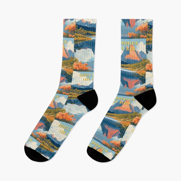Item preview, Cradle Mountain-Lake St Clair National Park in Tasmania Retro Travel Art Landscape designed and sold by MaateoDesign.