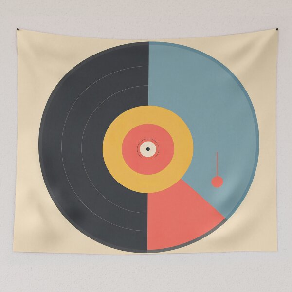Item preview, Abstract colorful vinyl disc picture. Digital illustration. Ready to poster usage designed and sold by anytka.