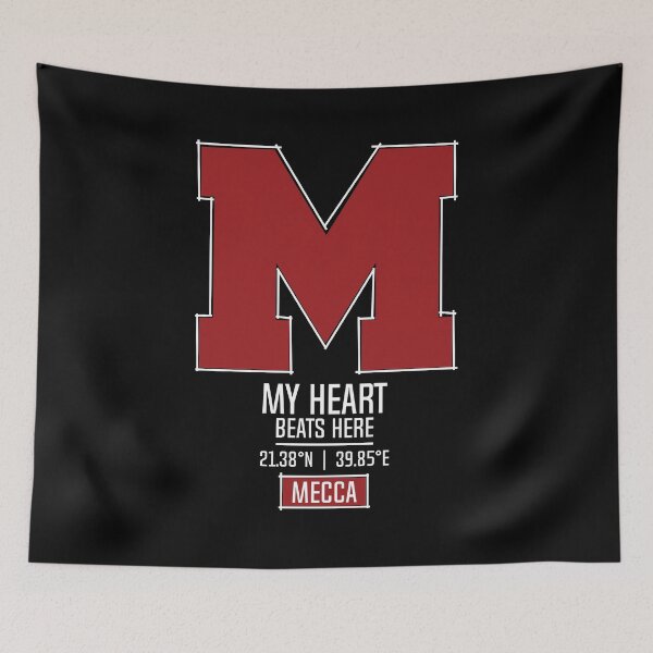 Item preview, MECCA MY HEART BEATS HERE BLACK designed and sold by LMAGARMENTS.