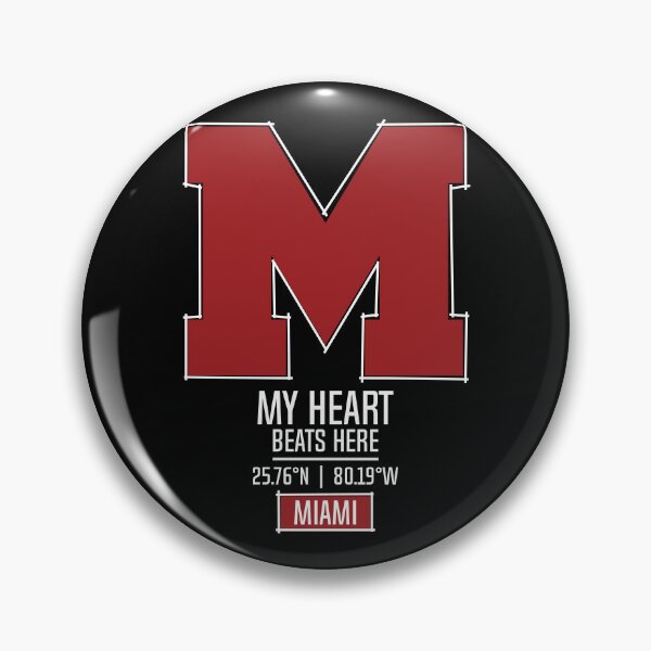 Item preview, MIAMI MY HEART BEATS HERE BLACK designed and sold by LMAGARMENTS.