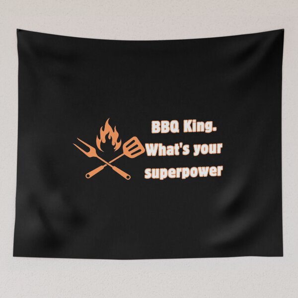 Item preview, BBQ King What's Your Superpower Funny Grilling Design    designed and sold by IceBathDESIGNS.
