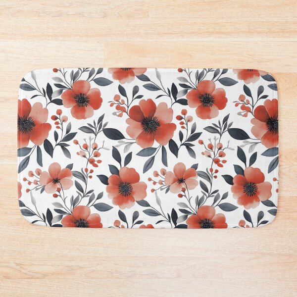 Item preview, Watercolor Art of Native Australian Flora, Red Poppy Flower designed and sold by PapuruDesigns.