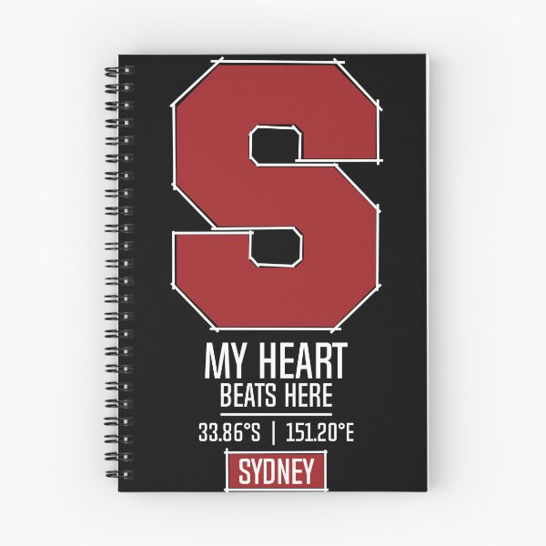 Item preview, SYDNEY MY HEART BEATS HERE BLACK designed and sold by LMAGARMENTS.