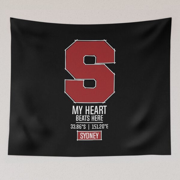 Item preview, SYDNEY MY HEART BEATS HERE BLACK designed and sold by LMAGARMENTS.