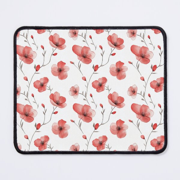 Item preview, Watercolor Art of Native Australian Flora, Red Poppy Flower designed and sold by PapuruDesigns.