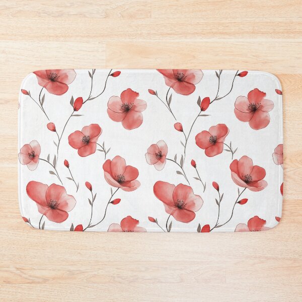 Item preview, Watercolor Art of Native Australian Flora, Red Poppy Flower designed and sold by PapuruDesigns.