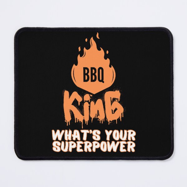 Item preview, BBQ King What's Your Superpower Funny Grilling Design designed and sold by IceBathDESIGNS.
