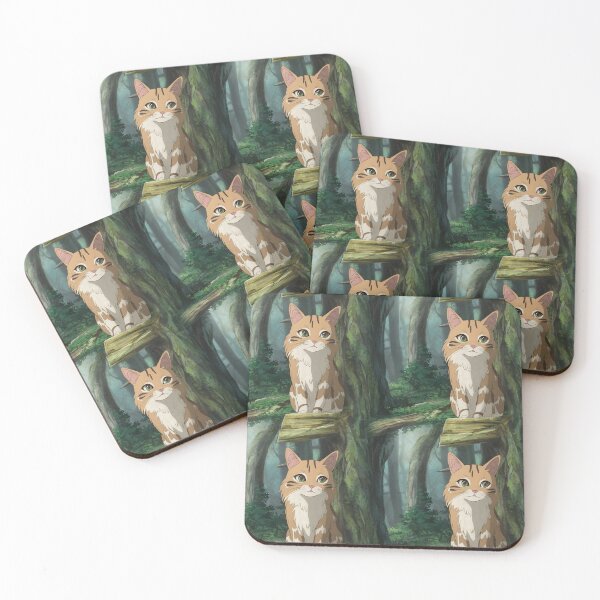 Item preview, Whimsical Maine Coon in an Enchanted Forest – Anime-Inspired Feline Illustration designed and sold by NSB-Design.