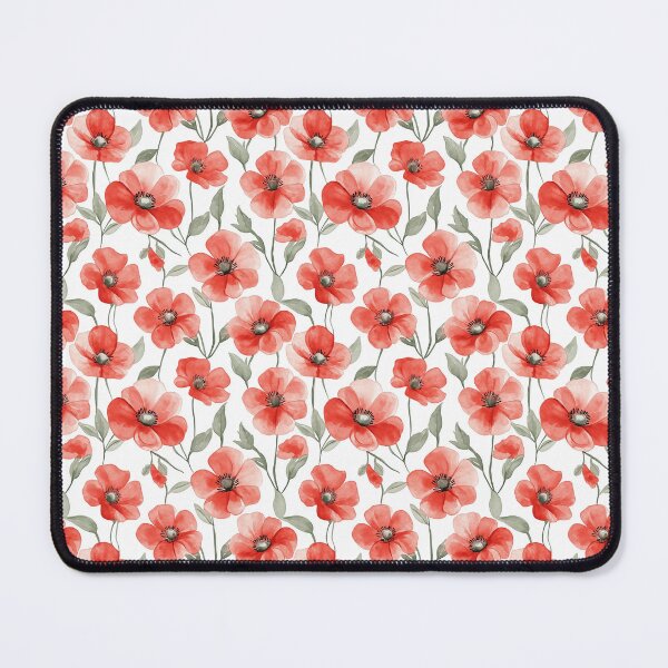 Item preview, Watercolor Art of Native Australian Flora, Red Poppy Flower designed and sold by PapuruDesigns.