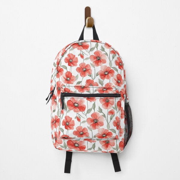 Vista previa del artículo con la obra «Arte en acuarela de flora nativa australiana, flor de amapola roja», diseñado y vendido por PapuruDesigns.