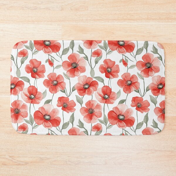 Item preview, Watercolor Art of Native Australian Flora, Red Poppy Flower designed and sold by PapuruDesigns.