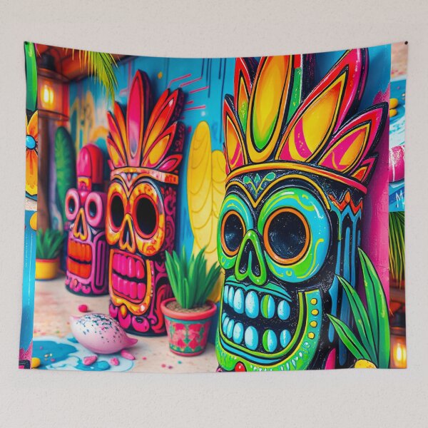Item preview, Skull Tiki Totems designed and sold by MatrixTattoo.