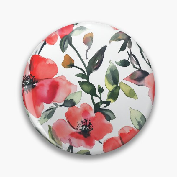 Item preview, Watercolor Art of Native Australian Flora, Red Poppy Flower designed and sold by PapuruDesigns.