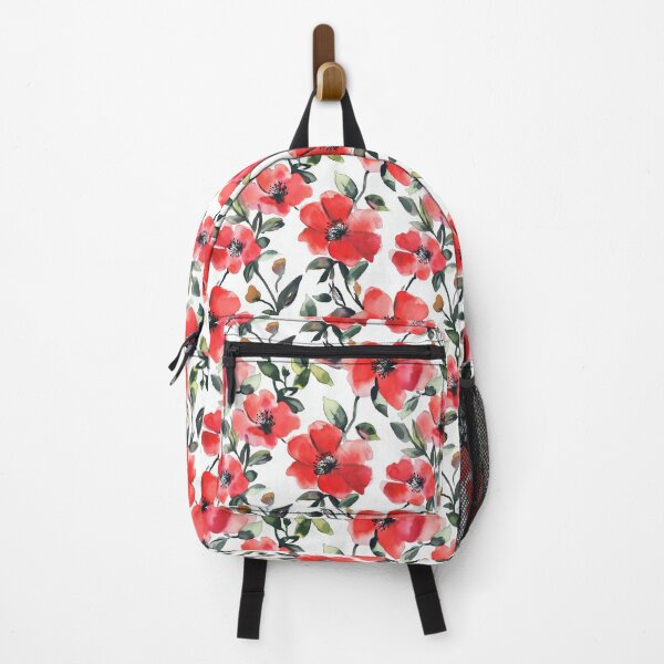 Vista previa del artículo con la obra «Arte en acuarela de flora nativa australiana, flor de amapola roja», diseñado y vendido por PapuruDesigns.