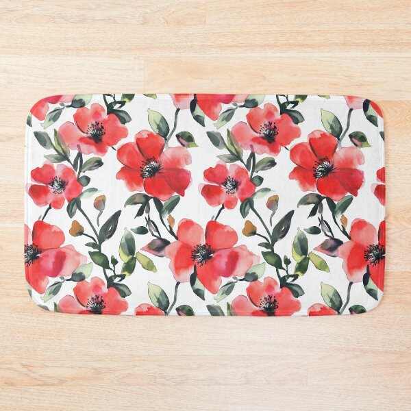 Item preview, Watercolor Art of Native Australian Flora, Red Poppy Flower designed and sold by PapuruDesigns.