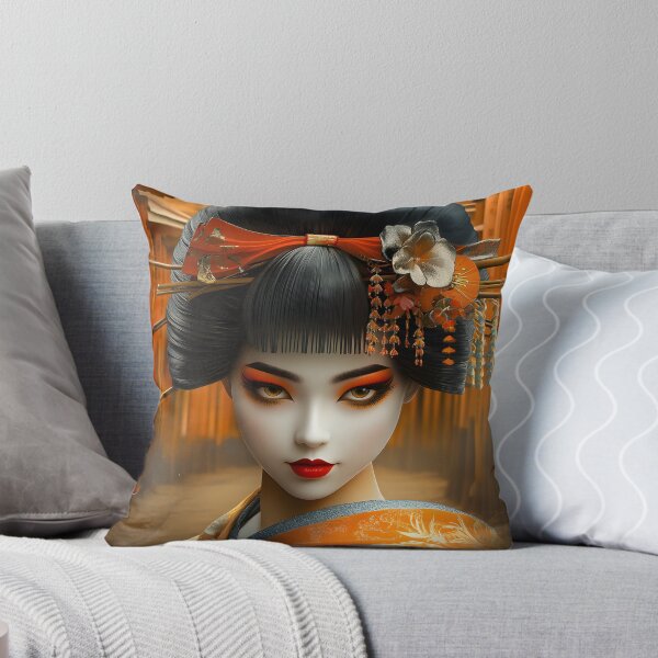 Item preview, Elegant Geisha in a Serene Temple Passage designed and sold by Artessie.