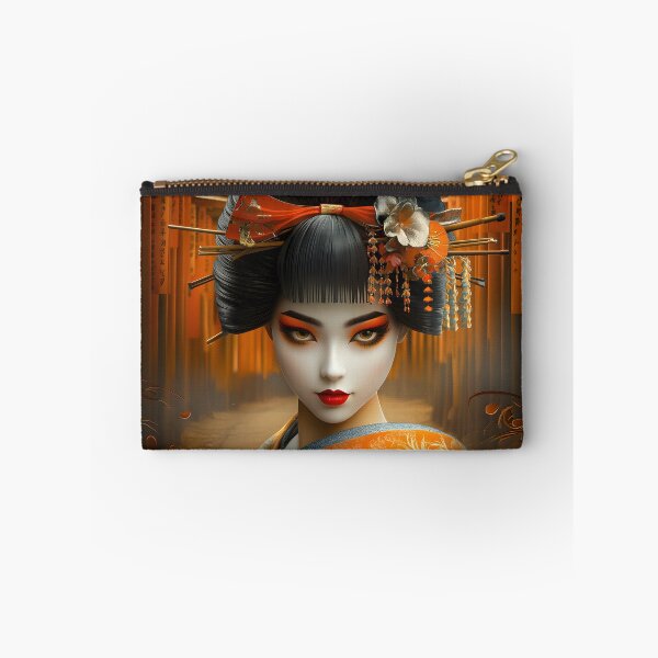 Item preview, Elegant Geisha in a Serene Temple Passage designed and sold by Artessie.