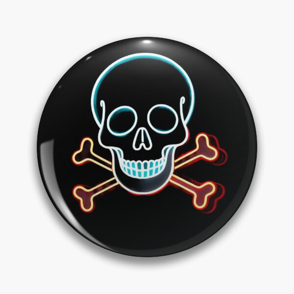 Item preview, Neon sign Skull and cross bones designed and sold by CrackenCo.