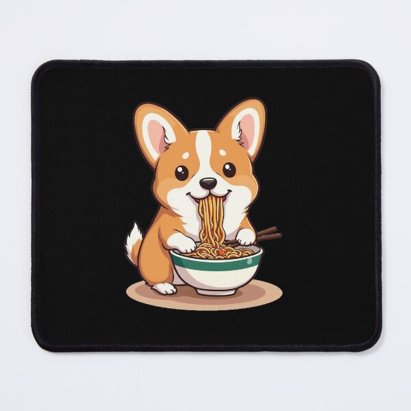 Item preview, a corgi eats ramen designed and sold by jkrphoto.