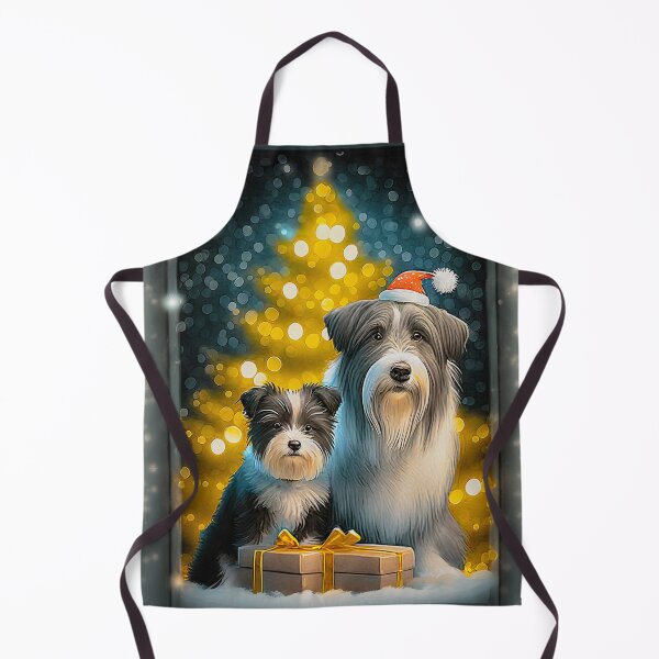 Item preview, Christmas Father and Daughter Bearded Collies designed and sold by Karen Dore Art & Photography.