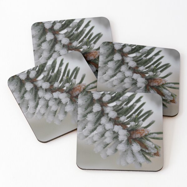 Item preview, Snow and ice on pine needles  designed and sold by Cblifeisgood.