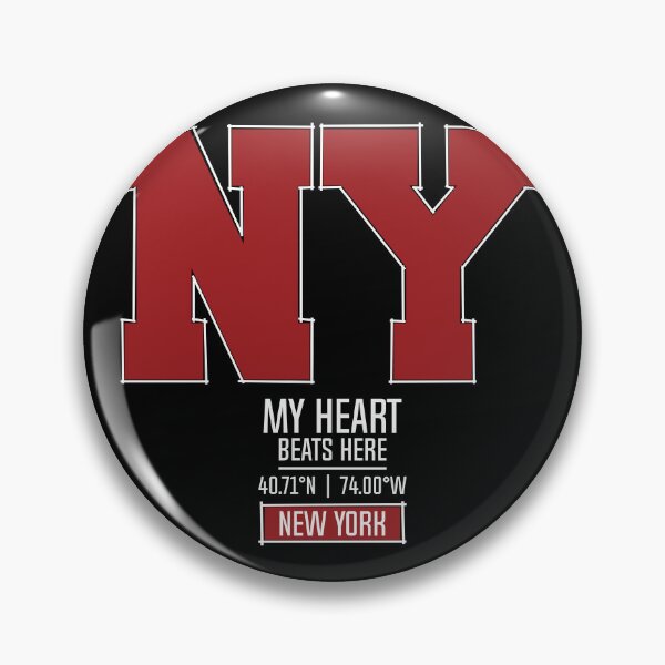 Item preview, NEW YORK MY HEART BEATS HERE BLACK designed and sold by LMAGARMENTS.