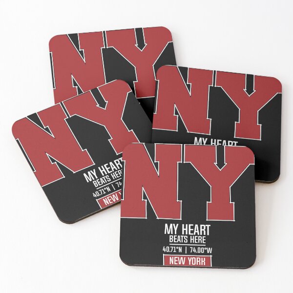 Item preview, NEW YORK MY HEART BEATS HERE BLACK designed and sold by LMAGARMENTS.