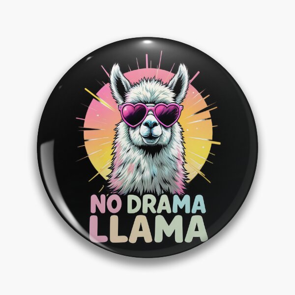 Artikelvorschau, No Drama Llama – Lustiges, entspanntes Lama mit Herz-Sonnenbrille entworfen und verkauft von Aredbox.