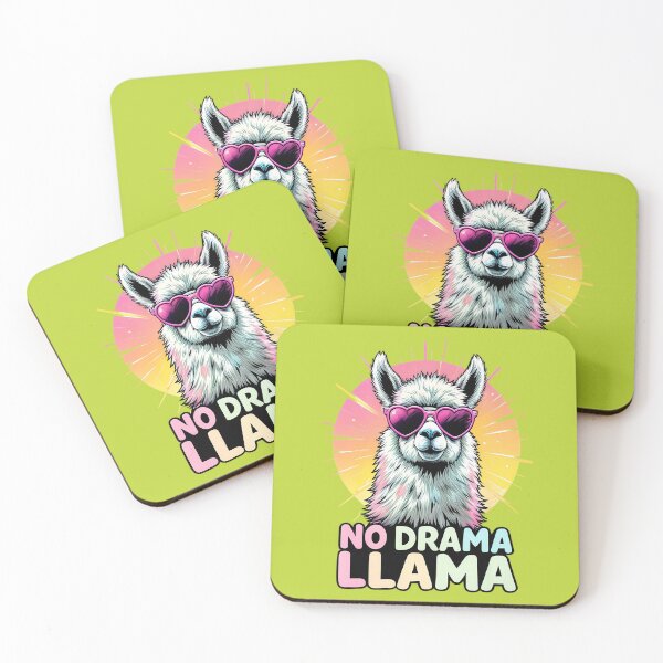 Item preview, No Drama Llama – Funny Chill Llama with Heart Sunglasses designed and sold by Aredbox.