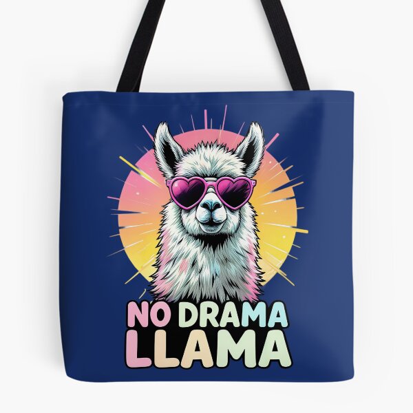Item preview, No Drama Llama – Funny Chill Llama with Heart Sunglasses designed and sold by Aredbox.