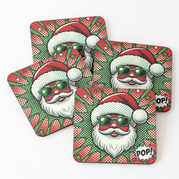 Item preview, Christmas Vintage pop art Red Santa Claus with Sunglasses,Santa Claus,christmas Vintage designed and sold by Expressions-Sel.