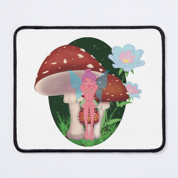 Item preview, Little Fairy on Mushroom designed and sold by Brushes with Nature.