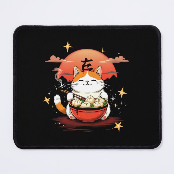 Item preview, a cat eats dumplings designed and sold by jkrphoto.