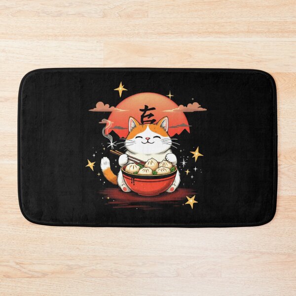 Item preview, a cat eats dumplings designed and sold by jkrphoto.