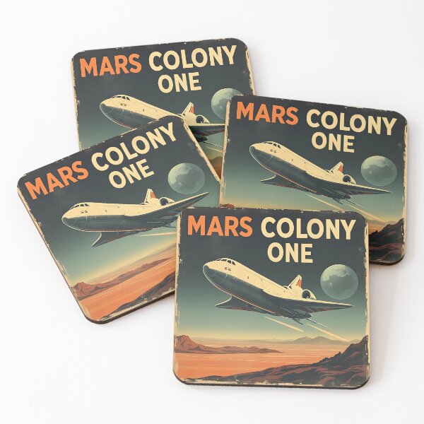 Item preview, Retro Space Travel for Mars Colony designed and sold by StellarHues.