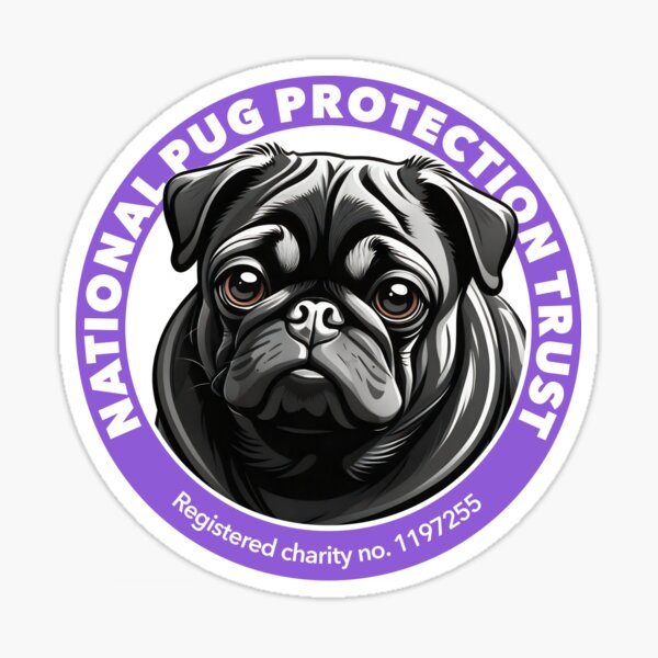 NPPT logo with Paton the Pug (lighter version) Sticker