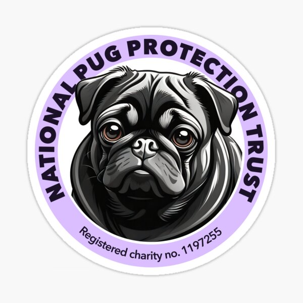 NPPT logo with Paton the Pug (very light version) Sticker