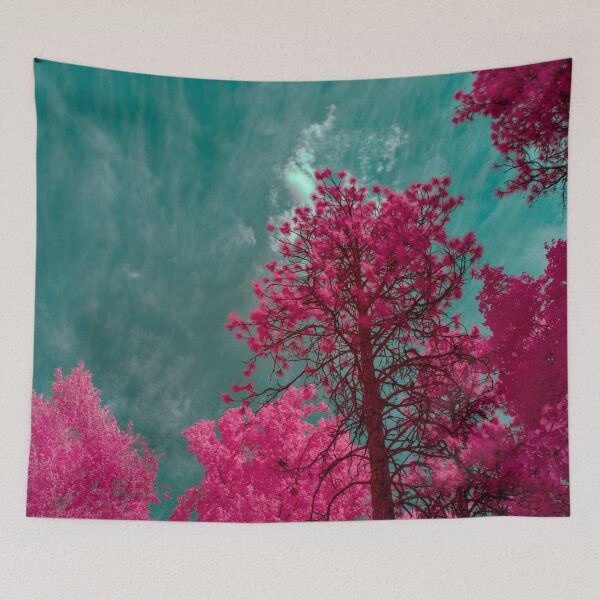 Item preview, Pink trees in a teal sky designed and sold by Cblifeisgood.