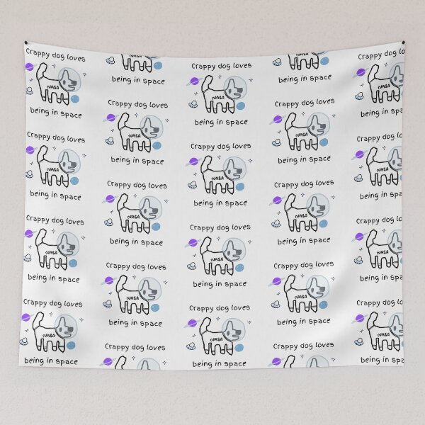 Item preview, Crappy dog loves space... nobody can hear you poop! designed and sold by TheRubberOnion.