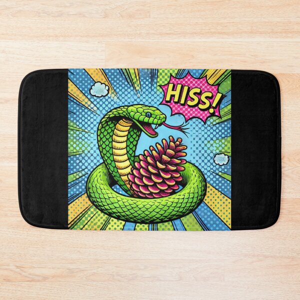 Item preview, Christmas Vintage pop art Green snake with cone,christmas animals,christmas Vintage designed and sold by Expressions-Sel.
