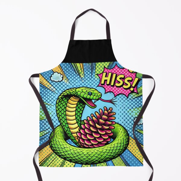 Item preview, Christmas Vintage pop art Green snake with cone,christmas animals,christmas Vintage designed and sold by Expressions-Sel.